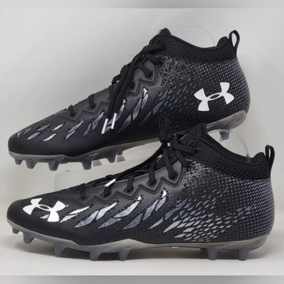 Under Armour Spotlight UA Football Cleats Black 3023963-001 Men\'s Size 13.5 New